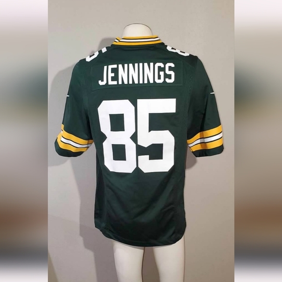 Men's NIKE NFL On the Field Green Bay Packers Jersey #85 Jennings - Picture 3 of 5
